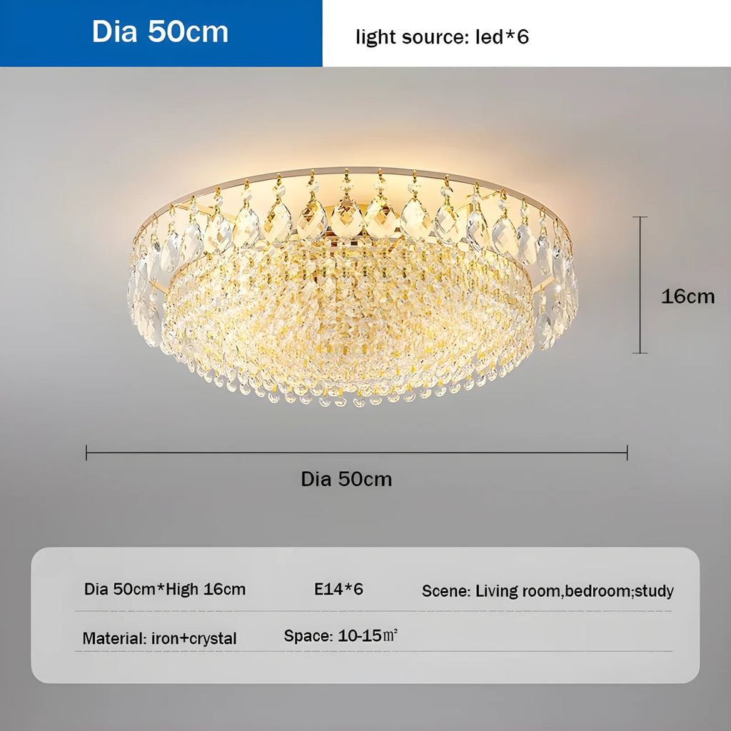 Neroli Flush-Mount Crystal Chandelier for Kitchen – detail view 9