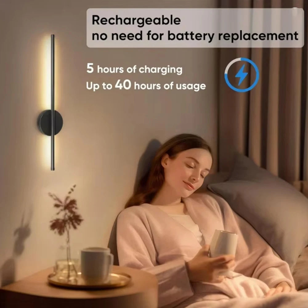 Belluno Rechargeable Modern Wall Sconce for Bedroom – Dimmable
