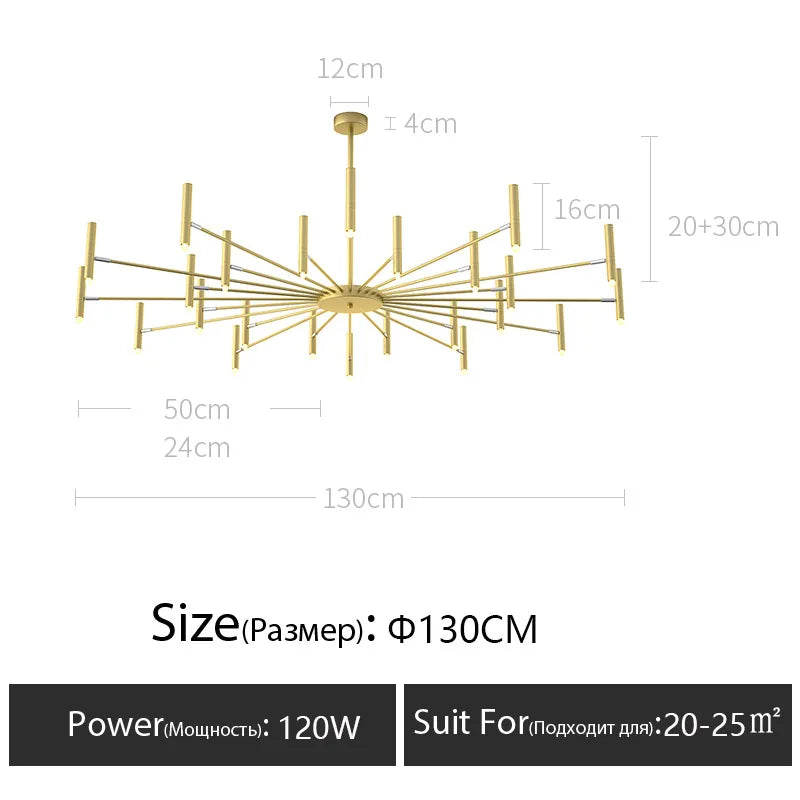 Merano Black-and-Gold G9 Chandelier for Bedroom – detail view 8