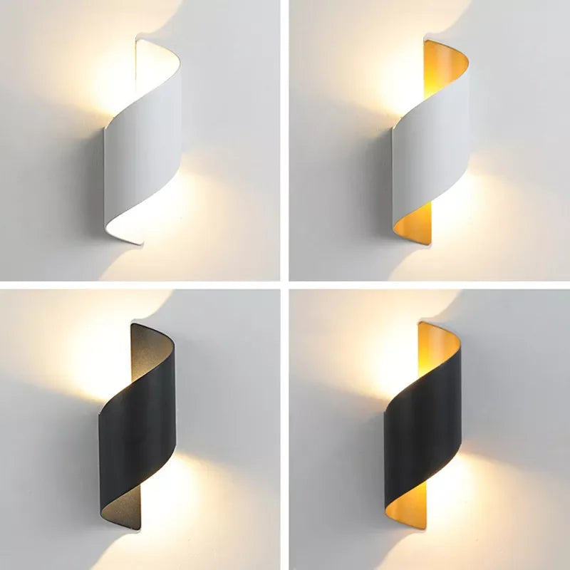 Elara Spiral Up-and-Down Outdoor Wall Light for Porch – IP65 – product view
