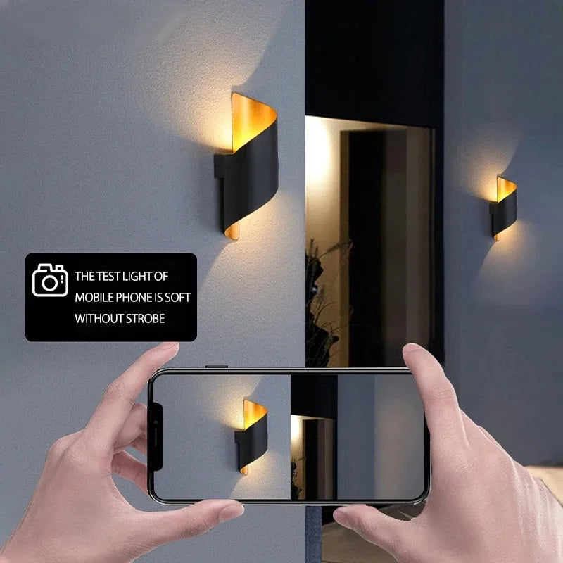 Elara Spiral Up-and-Down Outdoor Wall Light for Porch – IP65 – detail view 6