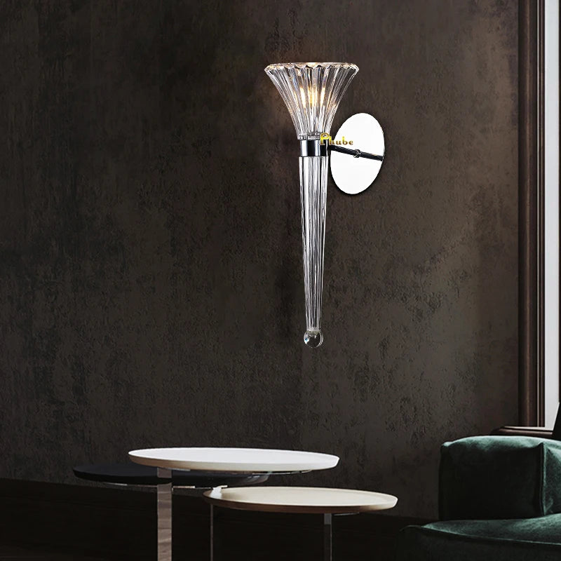 Crystal Wall Sconce – Modern for Bathroom, Bedroom & Bedside, Living Room | Calista Line by Evenlyr