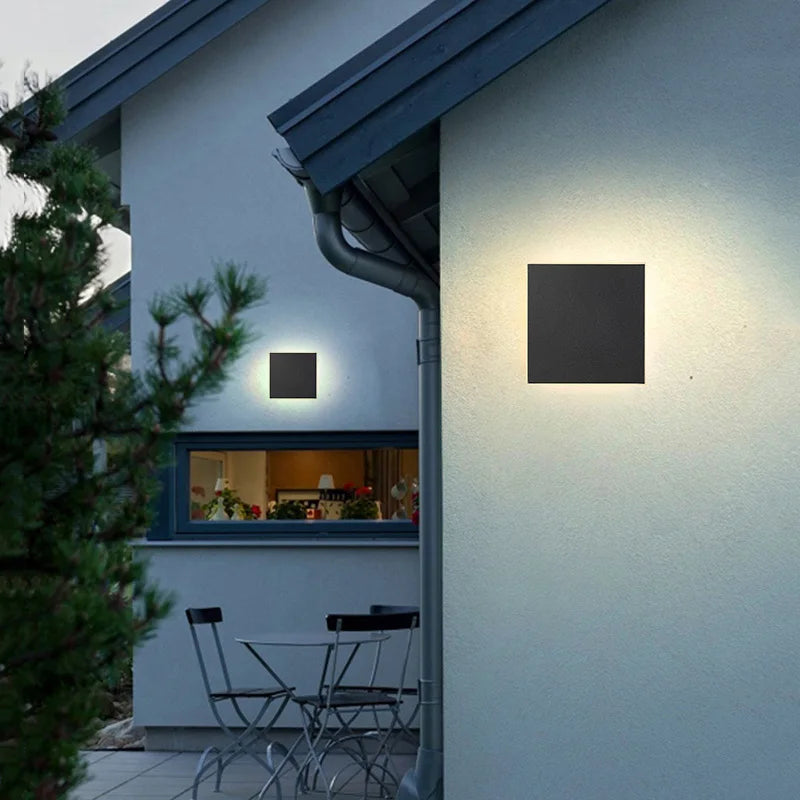 Siena Geometric Aluminum Outdoor Wall Light for Porch – IP65 – detail view 4