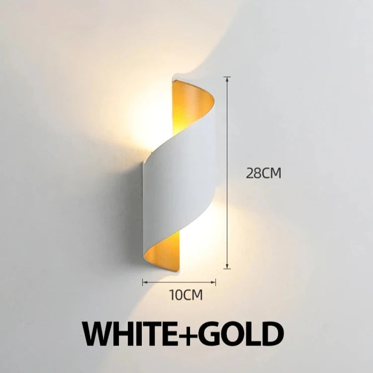 Elara Spiral Up-and-Down Outdoor Wall Light for Porch – IP65 – detail view 10