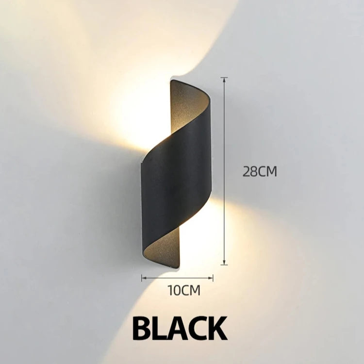 Elara Spiral Up-and-Down Outdoor Wall Light for Porch – IP65 – detail view 7