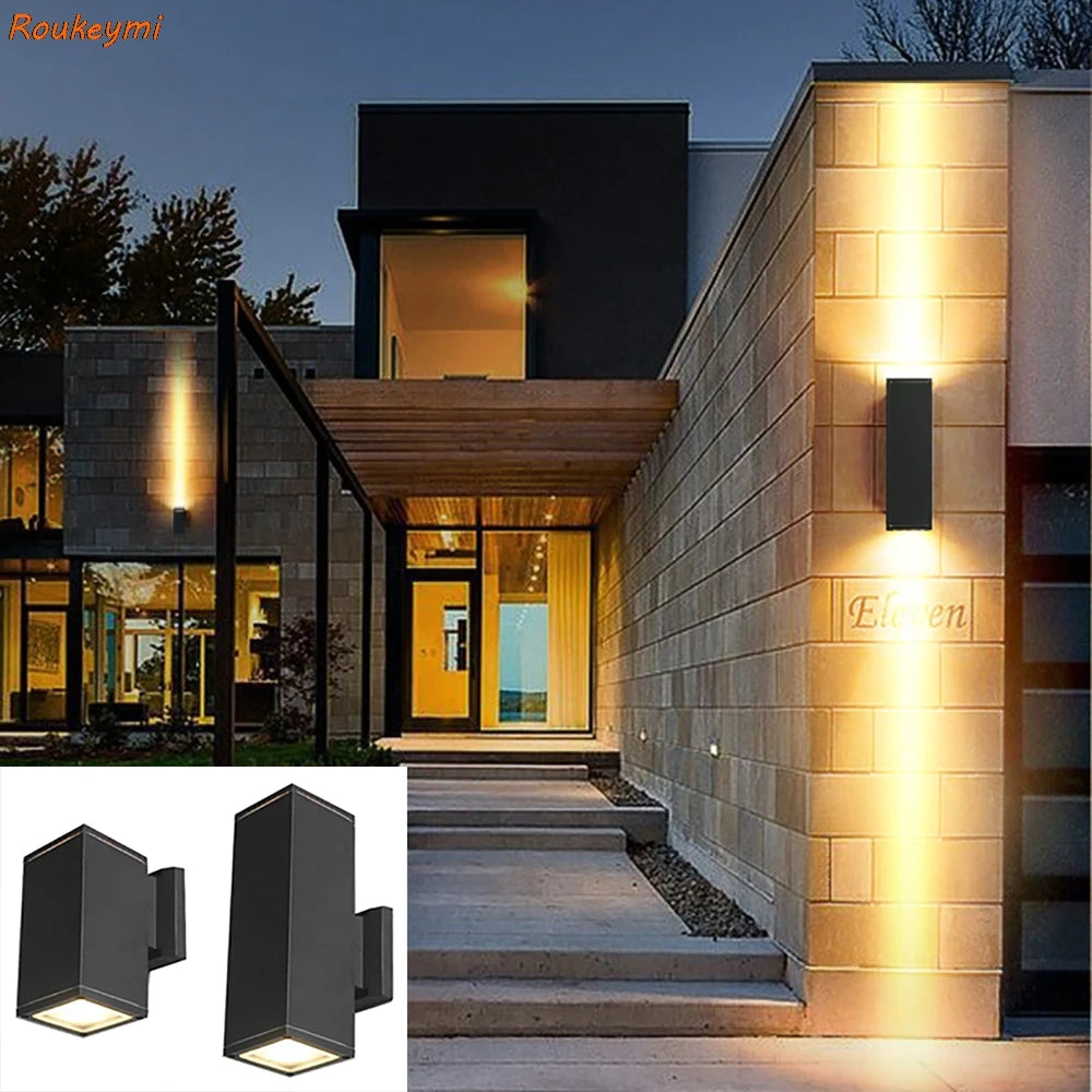 Doria Double-Headed COB Outdoor Wall Light – IP65 Aluminum