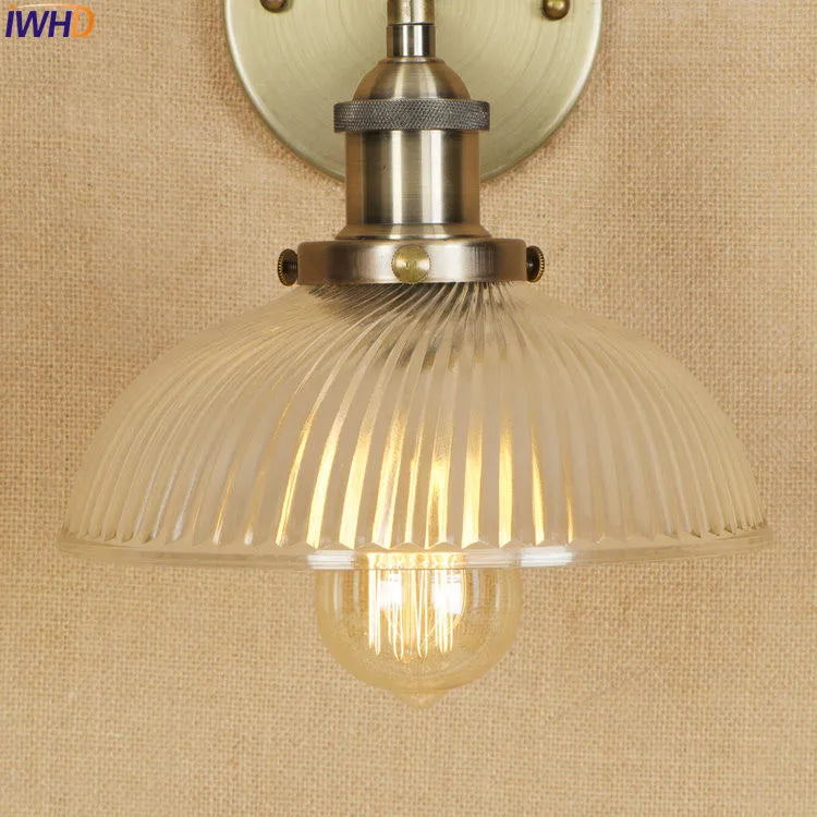 Antique Brass Wall Light Fixtures Glass Industrial Swing Long Arm Vintage Wall Lights Sconce Beside Lamp Lamparas De Pared