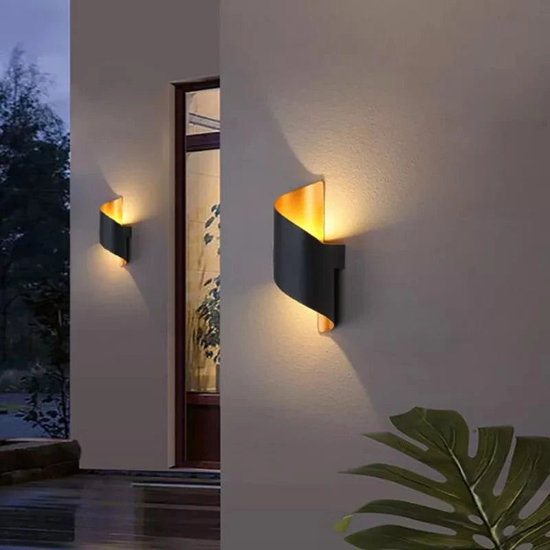 Elara Spiral Up-and-Down Outdoor Wall Light for Porch – IP65 – detail view 5
