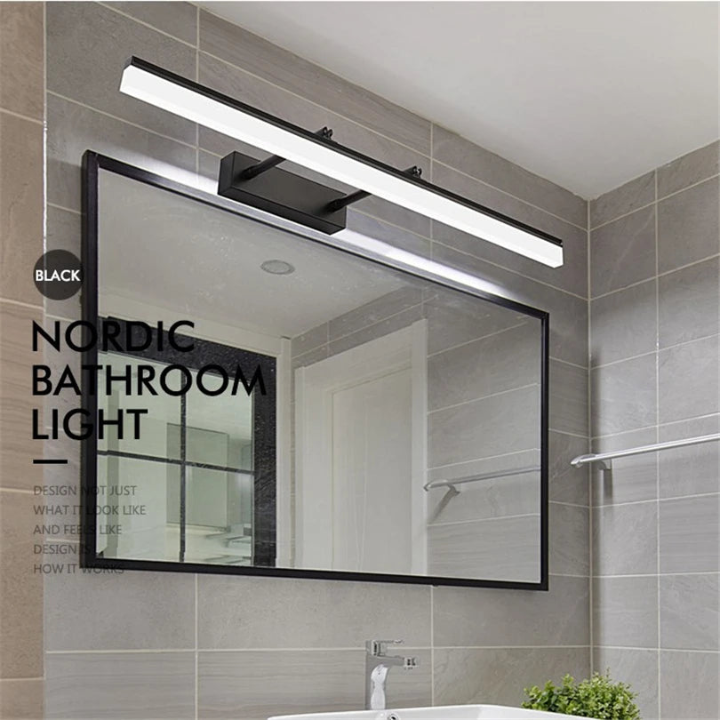 Designer LED Bathroom Vanity & Mirror Light – Modern Adjustable LED for Bathroom | Oriana Veil by Evenlyr