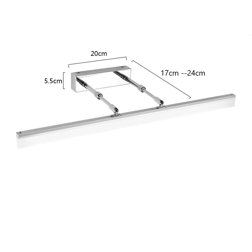 Designer LED Bathroom Vanity & Mirror Light – Modern Adjustable LED for Bathroom | Oriana Veil by Evenlyr