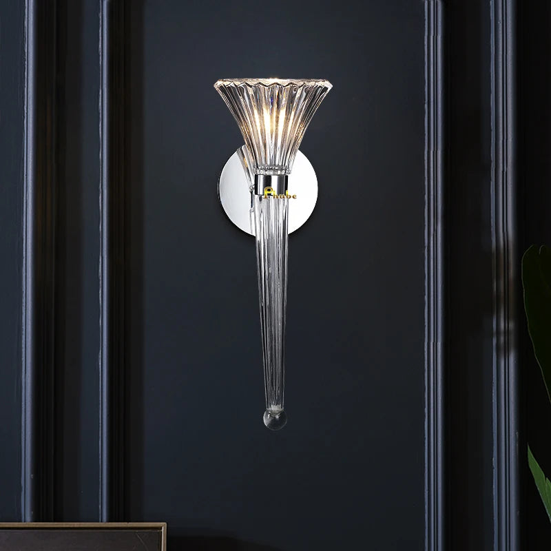 Crystal Wall Sconce – Modern for Bathroom, Bedroom & Bedside, Living Room | Calista Line by Evenlyr