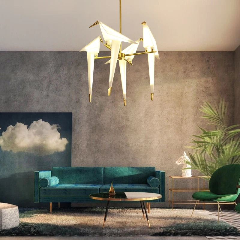 Paper Chandelier – Modern Minimalist Dimmable LED for Dining Room, Living Room, Foyer | Isolde Cascade by Evenlyr