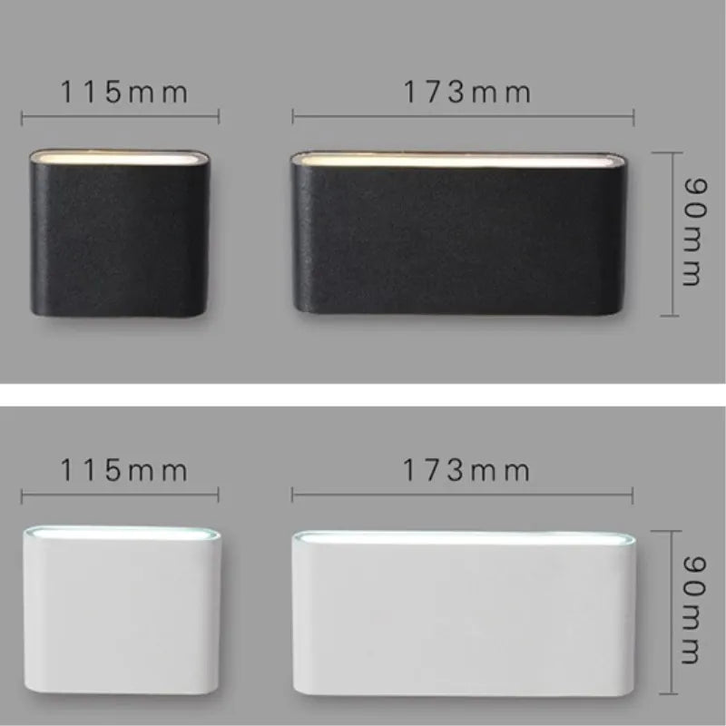 Tivoli 6W Up-and-Down Outdoor Wall Light for Courtyard