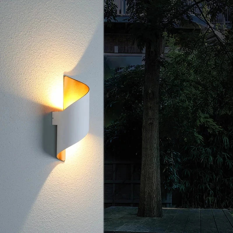 Elara Spiral Up-and-Down Outdoor Wall Light for Porch – IP65 – detail view 4