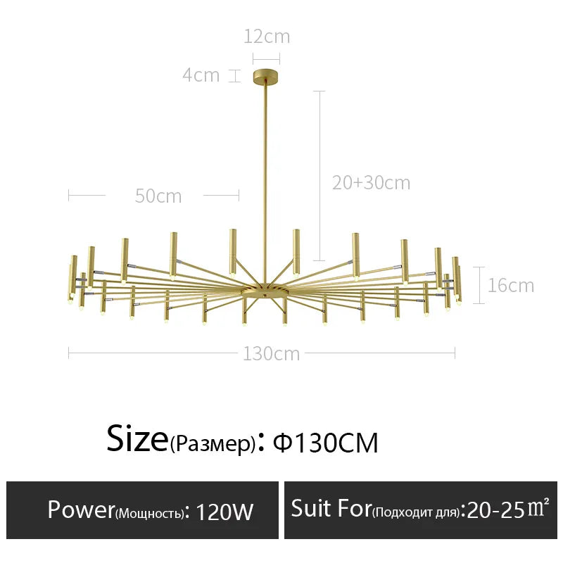 Merano Black-and-Gold G9 Chandelier for Bedroom – detail view 7
