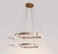 Travertine Chandelier – Modern Minimalist Dimmable LED for Dining Room, Living Room, Bedroom | Delphine Halo by Evenlyr