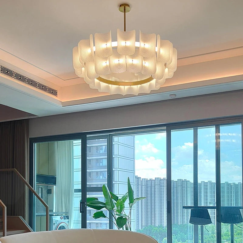 Metal Chandelier – Wabi-Sabi Japanese for Dining Room, Living Room, Bedroom | Celine Halo by Evenlyr