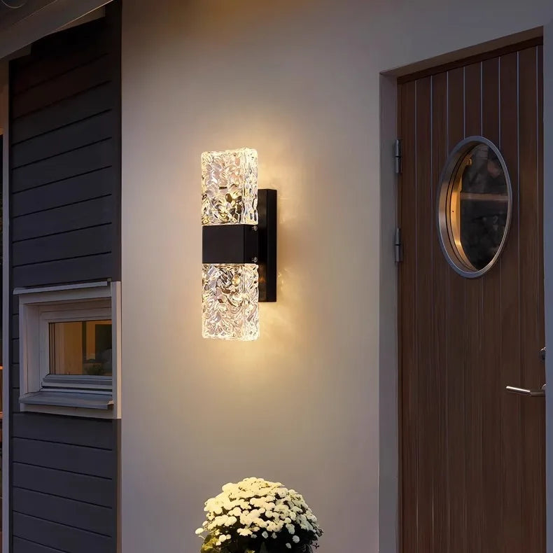 Belluno Crystal Outdoor Wall Light for Porch – Luxury – detail view 12