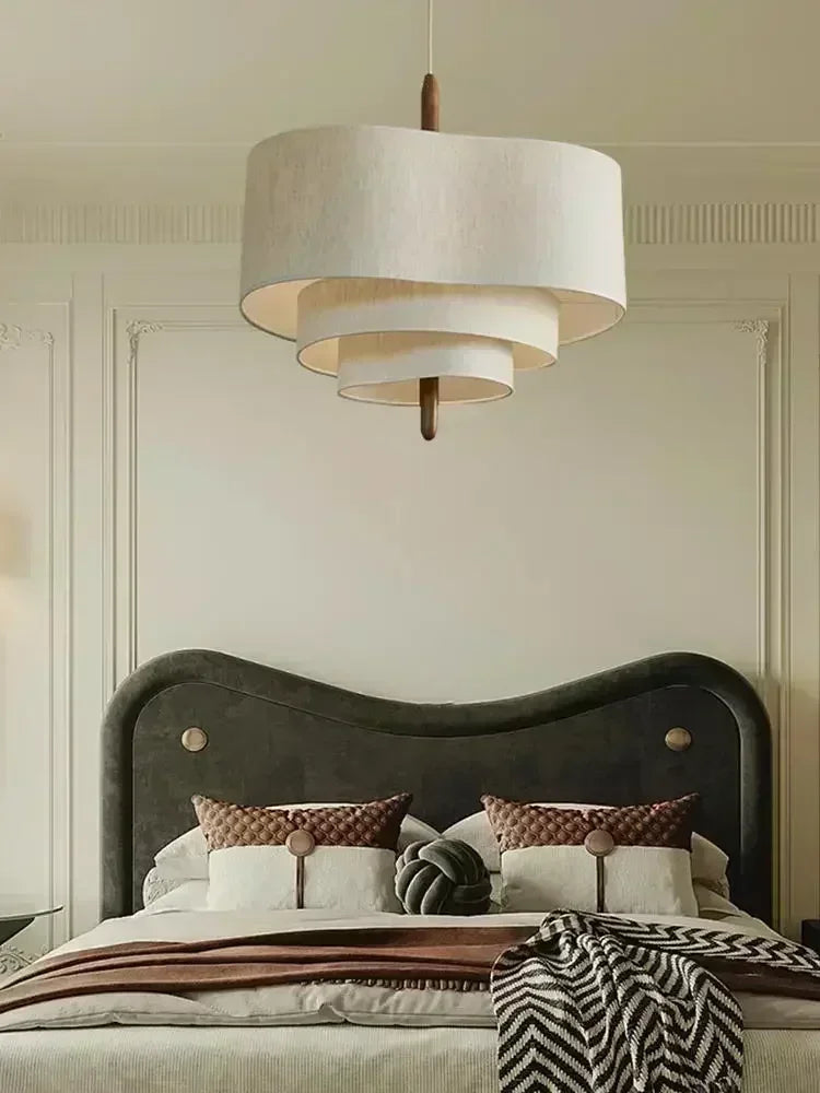 Fabric Chandelier – Wabi-Sabi LED for Living Room, Dining Room & Kitchen | Celia Arc by Evenlyr