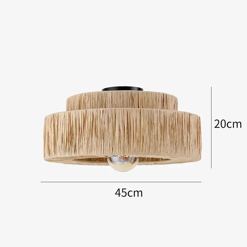 Rattan Chandelier – Organic Modern for Dining Room, Hotel Lobby, Bedroom | Vesper Dome by Evenlyr