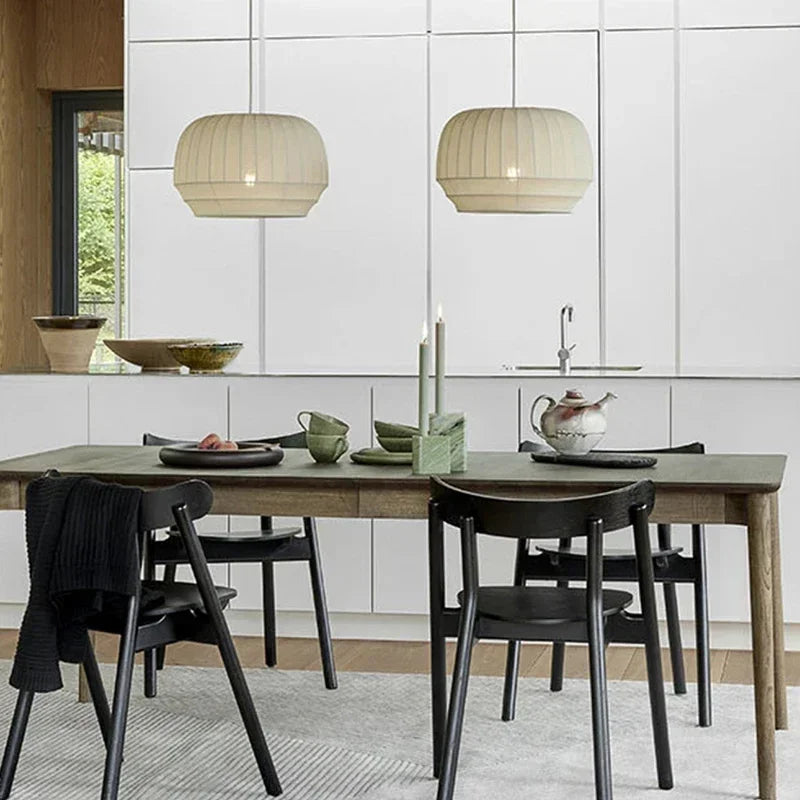 Fabric Chandelier – Wabi-Sabi Minimalist LED for Living Room, Hotel & Hospitality | Celia Veil by Evenlyr
