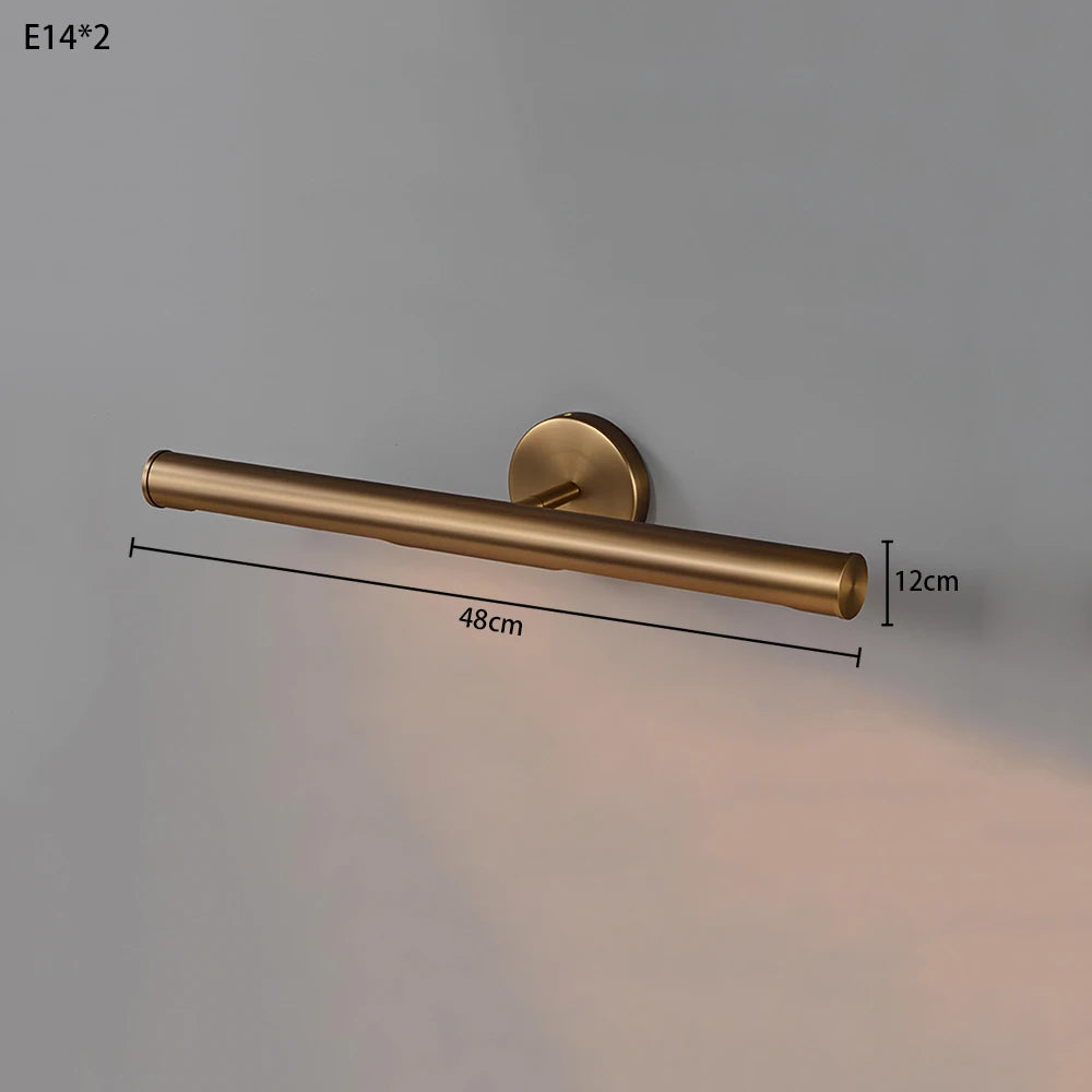 Brass LED Wall Mount Vanity Picture Light Adjustable Head Bathroom Makeup Wall Lamp – detail view 7