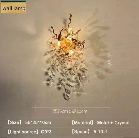 Hesper Arc Branch Crystal Pendant Light – product view 14