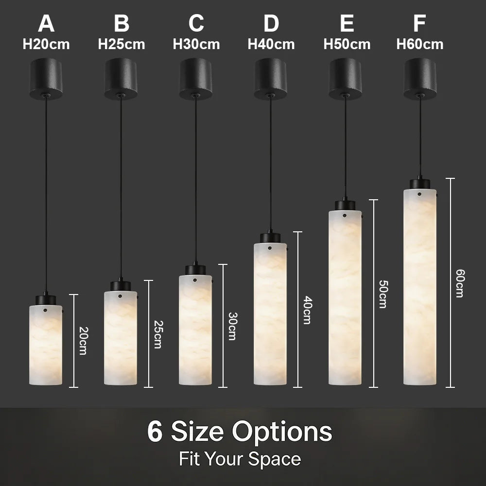 Xavia Halo Linear Alabaster Pendant Light – product view 6