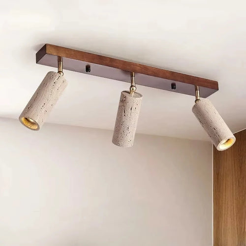 Caspian Veil Travertine Spotlight – Wabi-Sabi Travertine Spotlights for Hallway
