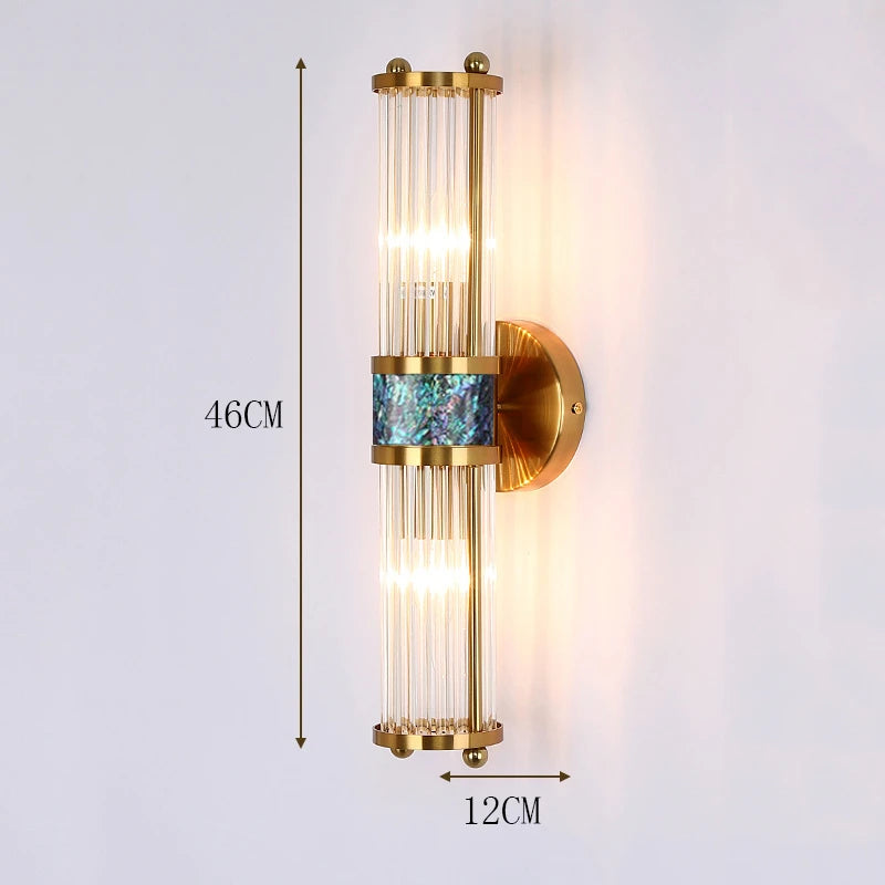 Caspian Cylinder Outdoor Wall Light for Exterior Wall – Crystal