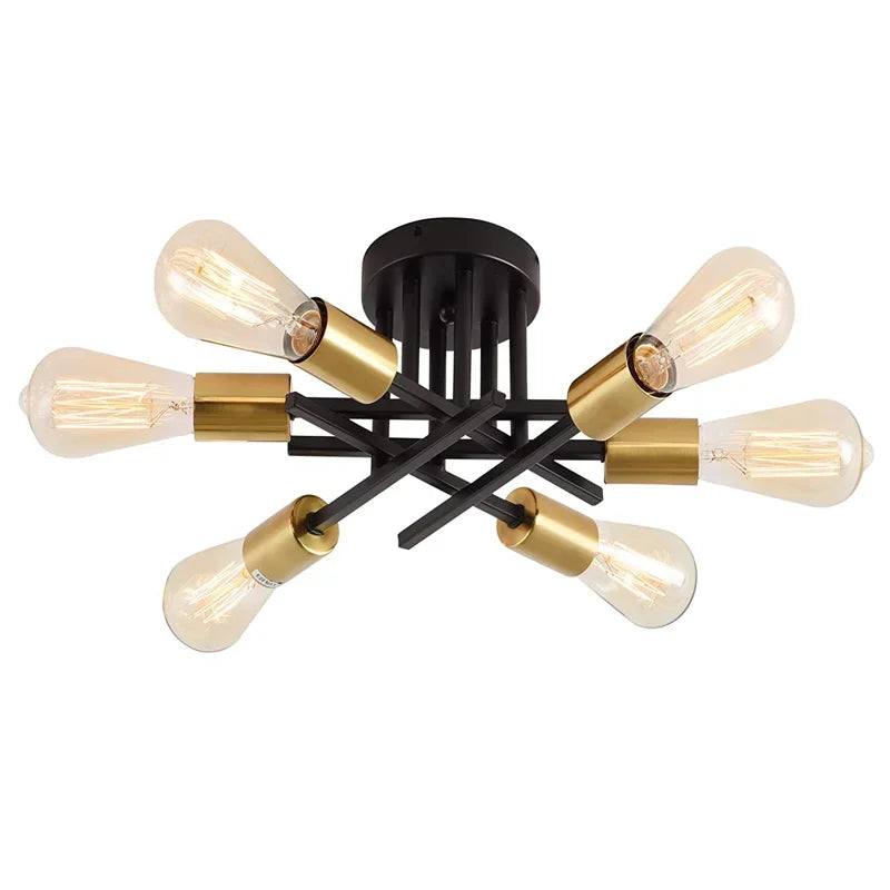 Siena Mid-Century Flush Mount Ceiling Light for Bedroom – Vintage