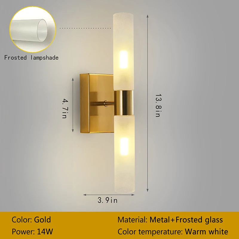 Olea Drift Glass Wall Sconce – Modern – product detail 12