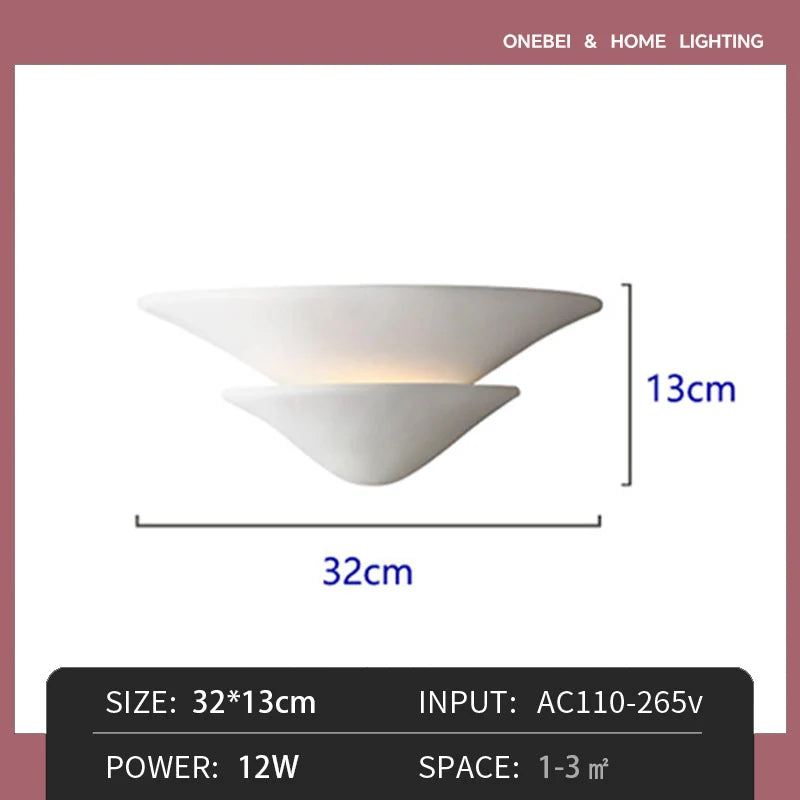 Belluno French Gypsum Wall Sconce for Corridor – Wabi-Sabi – detail view 7