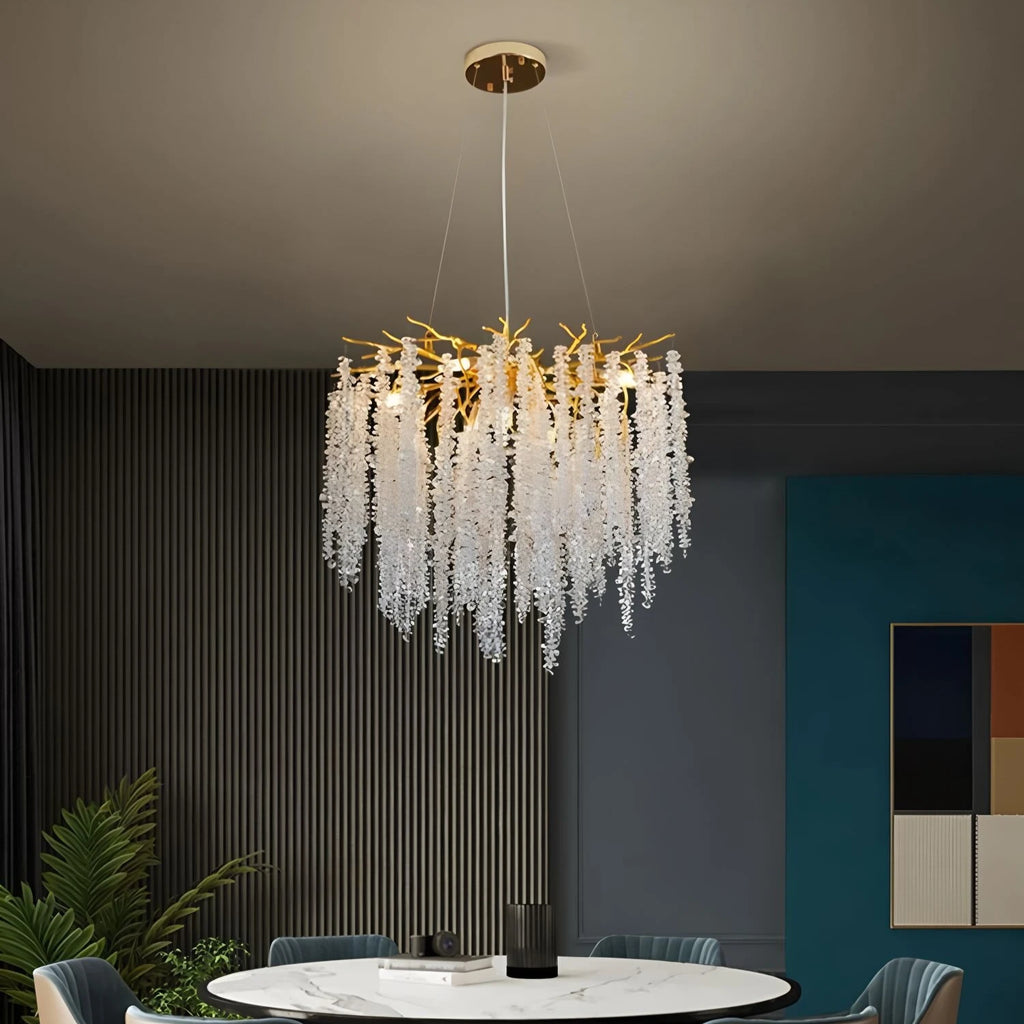 Crystal Chandelier – Nordic Modern LED for Bedroom & Bedside, Living Room | Maris Orbit by Evenlyr