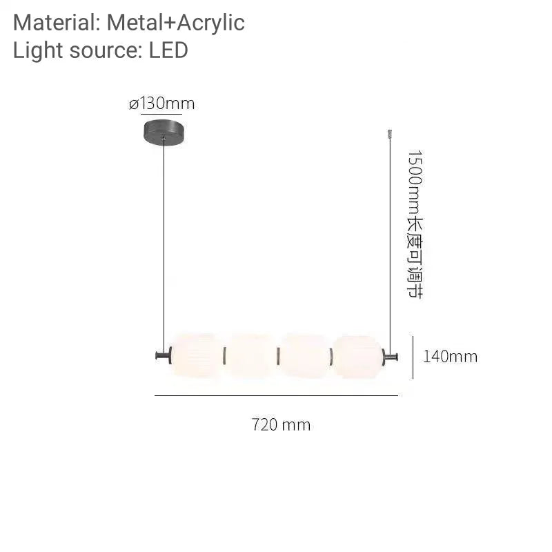 Liora Vault Glass Chandelier – Minimalist – product detail 7