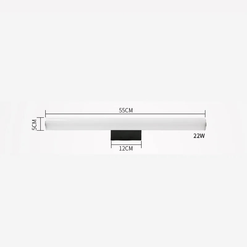 Metal Linear LED Bathroom Vanity & Mirror Light – Modern LED Linear for Bathroom | Elara Contour by Evenlyr