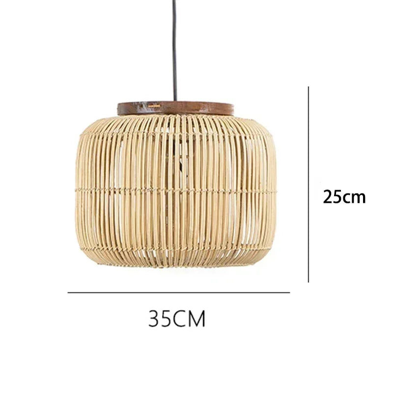 Rattan Chandelier – Wabi-Sabi Japanese for Dining Room, Living Room, Foyer | Delphine Dome by Evenlyr