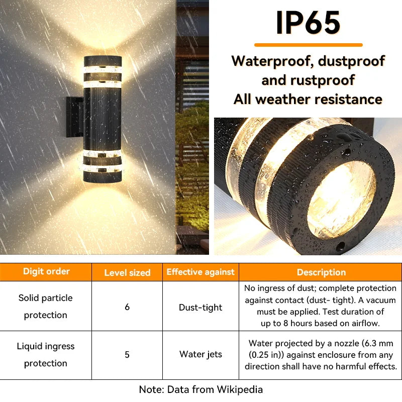 Elara E27 Up-and-Down Outdoor Wall Light for Front Door – IP65