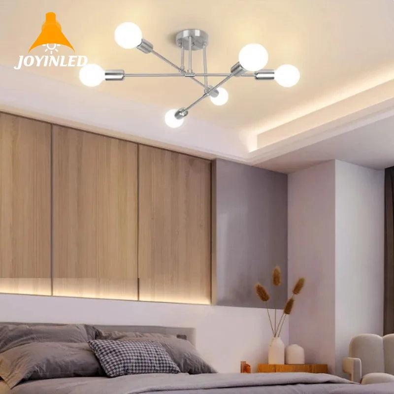 Belluno 6-Light Modern Chandelier for Living Room – Flush Mount – product view
