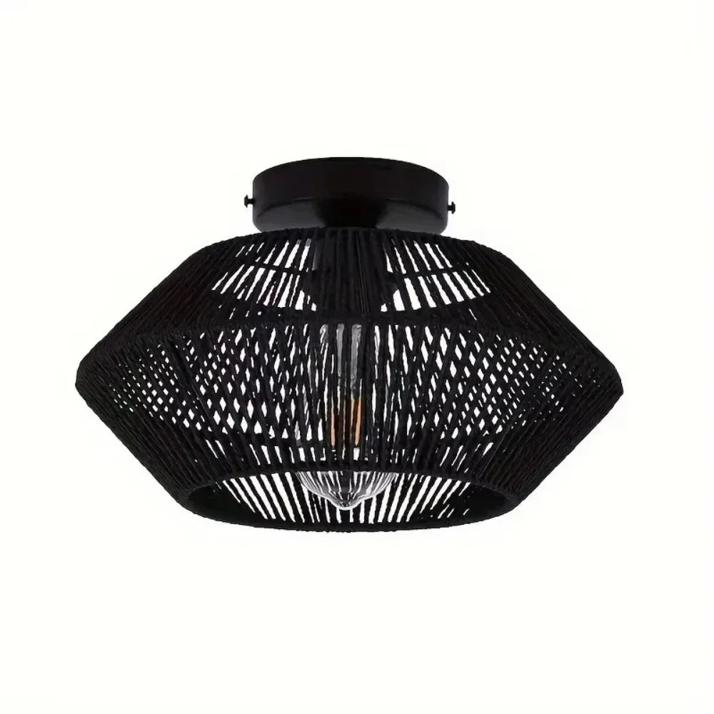 Caspian Bohemian Rattan Chandelier for Dining Room – Farmhouse