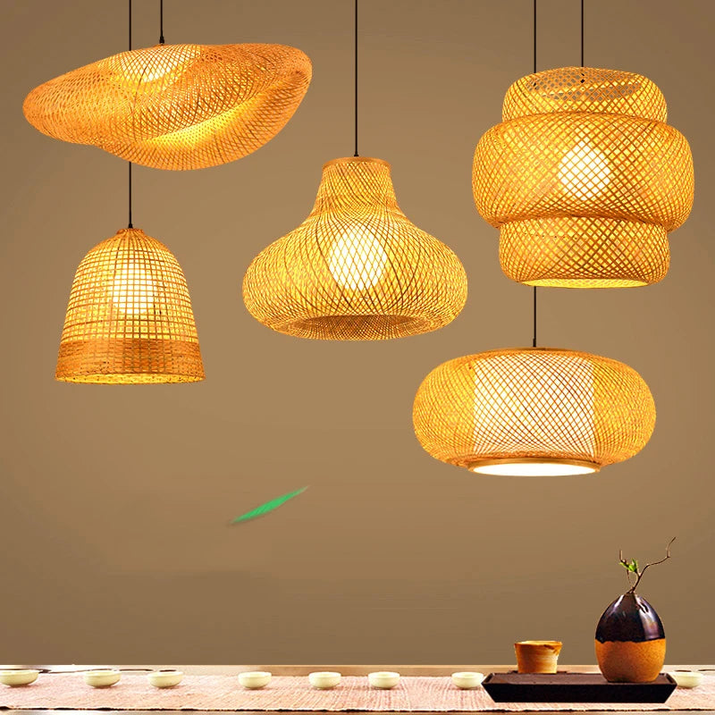 Tivoli Round Rattan Chandelier for Dining Room – Bamboo