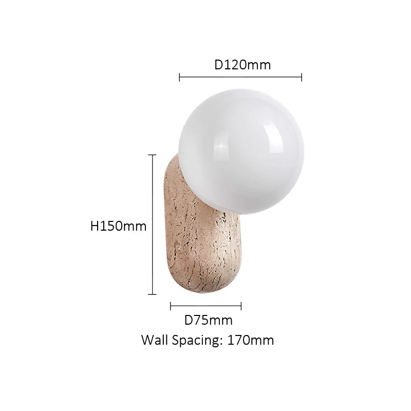 Neroli Wabi-Sabi LED Wall Sconce for Bedroom – Japanese Style – detail view 6