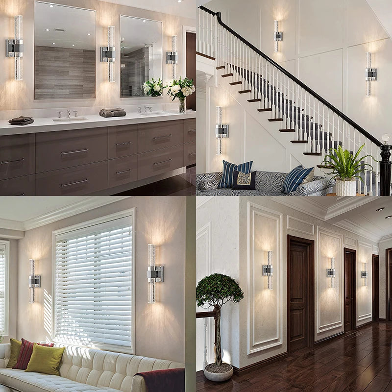 Crystal Chandelier – Modern LED for Bathroom, Bedroom & Bedside, Living Room | Evania Frame by Evenlyr