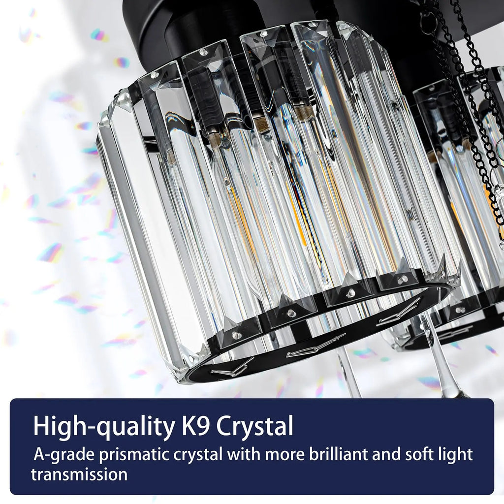 Caspian 3-Light Flush Mount Ceiling Light for Dining Room – Crystal – detail view 4