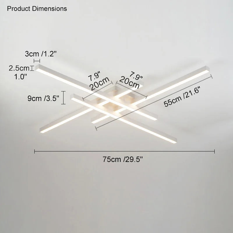 Metal Chandelier – Modern LED for Bedroom & Bedside, Living Room | Virelle Line by Evenlyr