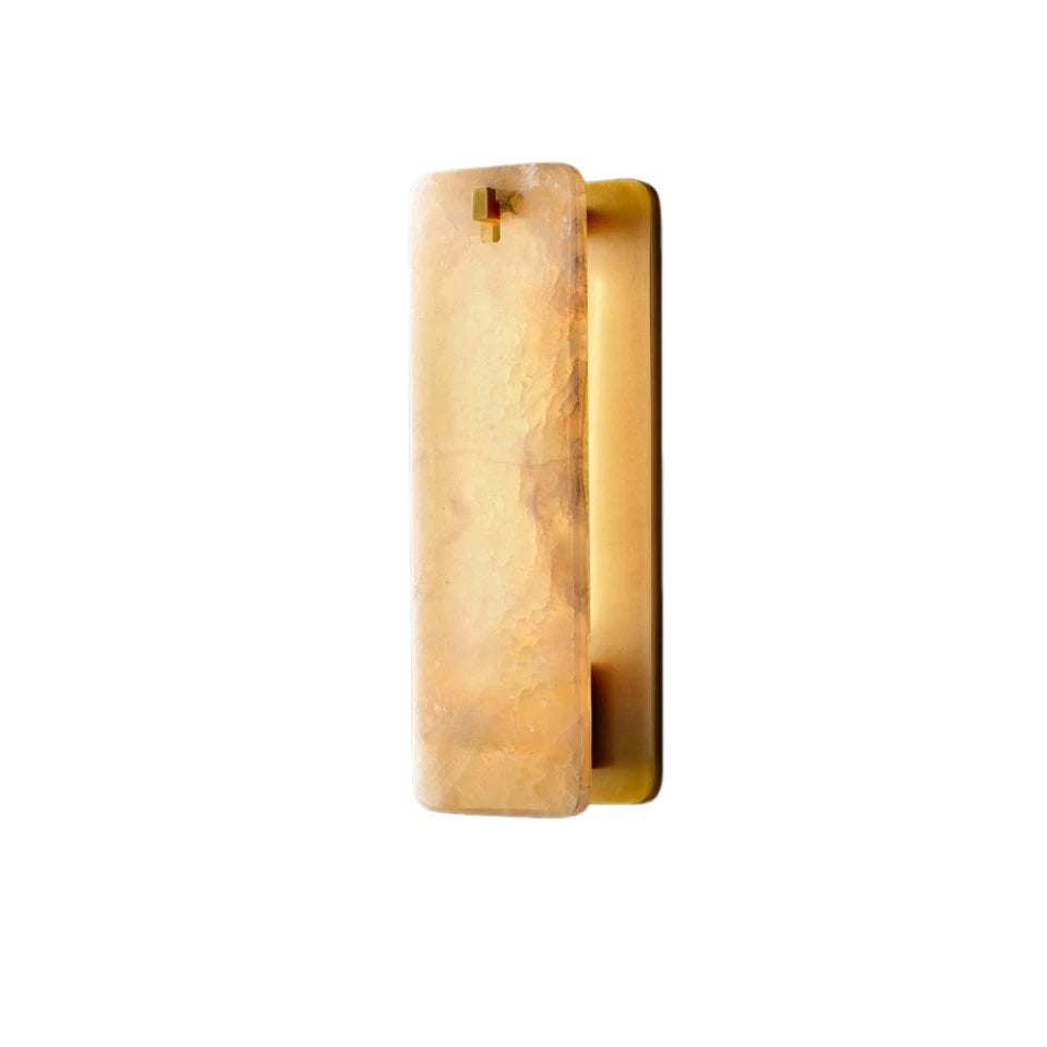 Modern Industrial Spanish Marble Brass Wall Sconce Led Light Bedroom Living Room Accent Wall Lighting Fixture Home Decor Lamp