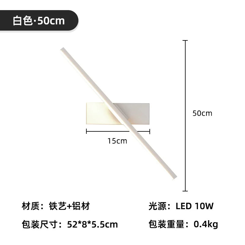 Designer Linear Wall Sconce – Modern LED Linear for Bathroom, Bedroom & Bedside | Aurelle Halo by Evenlyr