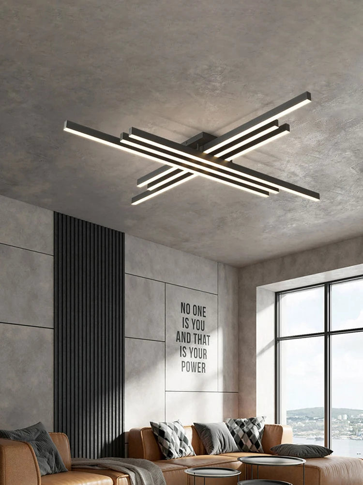 Metal Chandelier – Modern LED for Bedroom & Bedside, Living Room | Virelle Line by Evenlyr