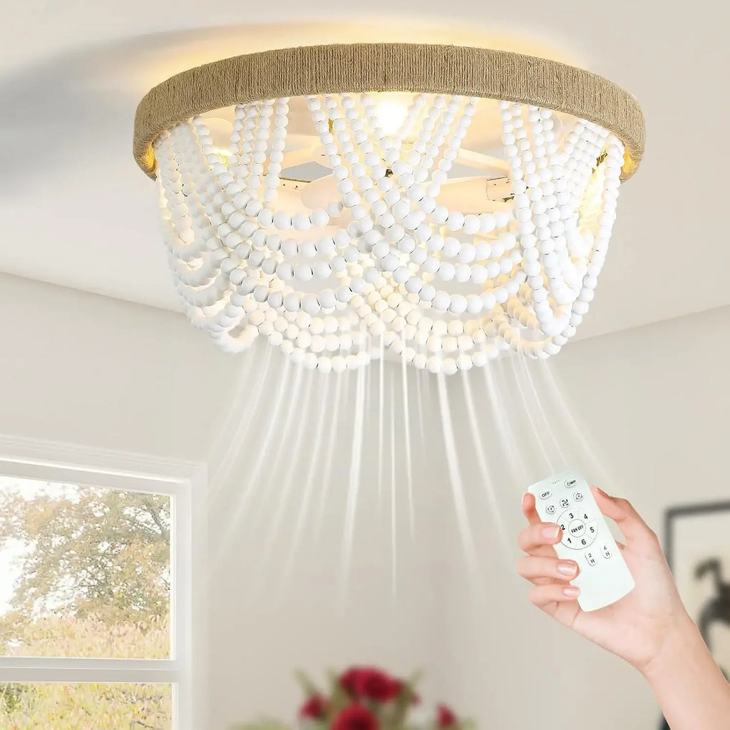 Palermo Invisible Blades Ceiling Fan with Light for Dining Room – Bohemian