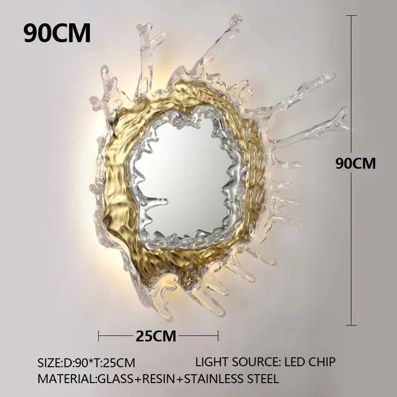 Virelle Halo Floral Glass Wall Sconce – product view 9